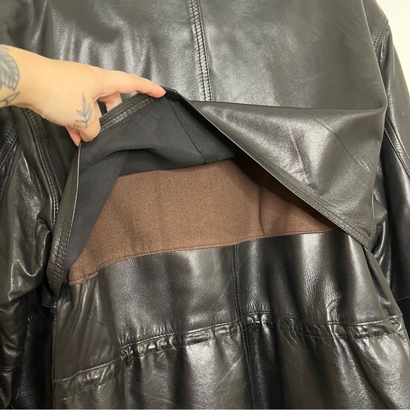 London Fog Black Vintage Leather Jacket - Picture 8 of 11